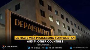 US Halts Visa Processing for Pakistan and 74 Other Countries