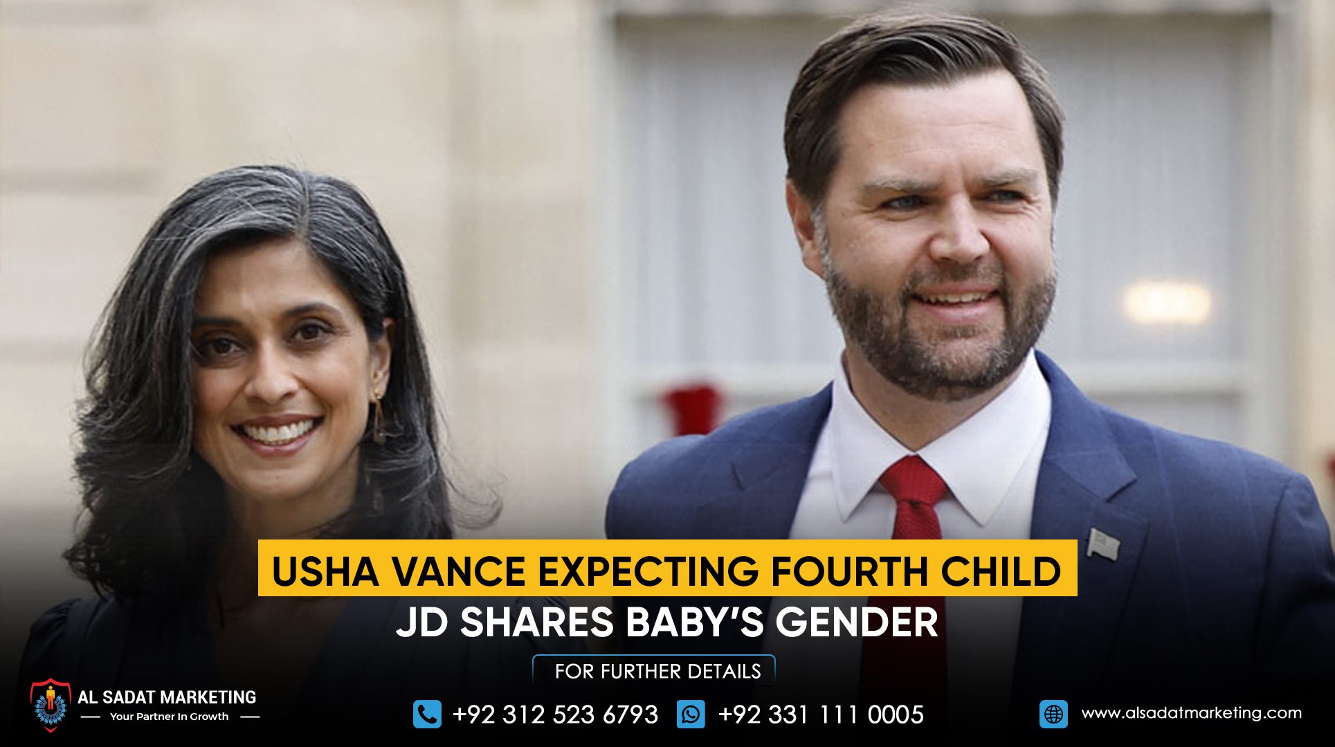 Usha Vance Expecting Fourth Child; JD Shares Baby’s Gender
