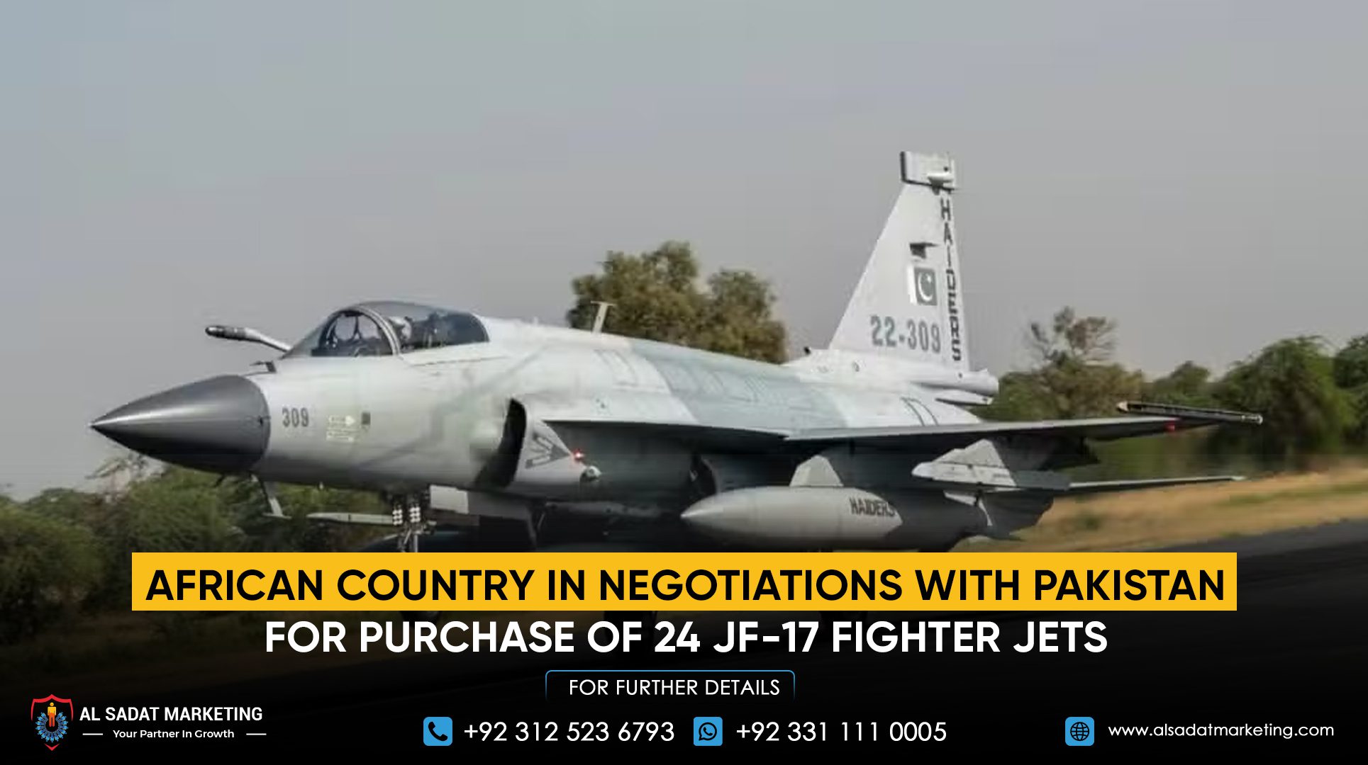 African Country in Negotiations With Pakistan for Purchase of 24 JF-17 Fighter Jets