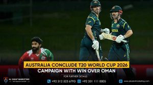 Australia Conclude T20 World Cup 2026 Campaign With Win Over Oman