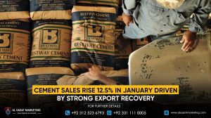 Cement Sales Rise 12.5% in January Driven by Strong Export Recovery