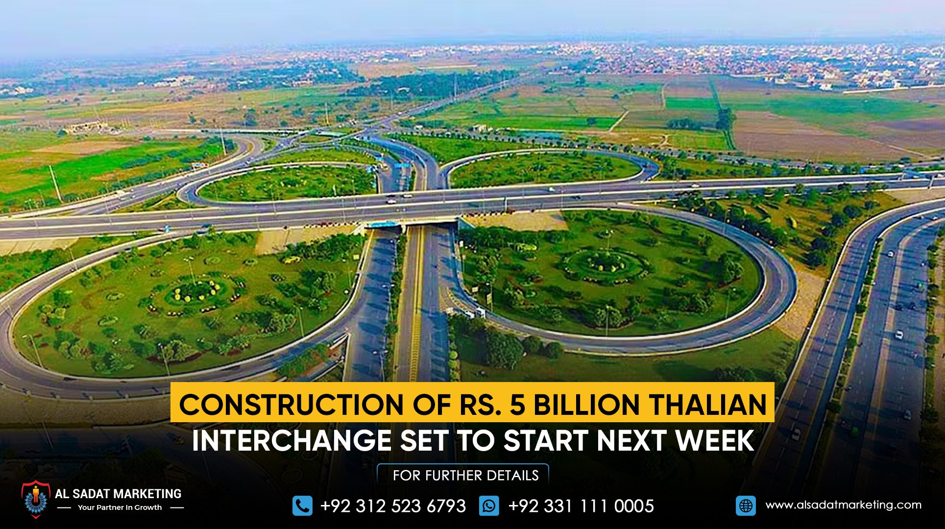 Construction of Rs. 5 Billion Thalian Interchange Set to Start Next Week