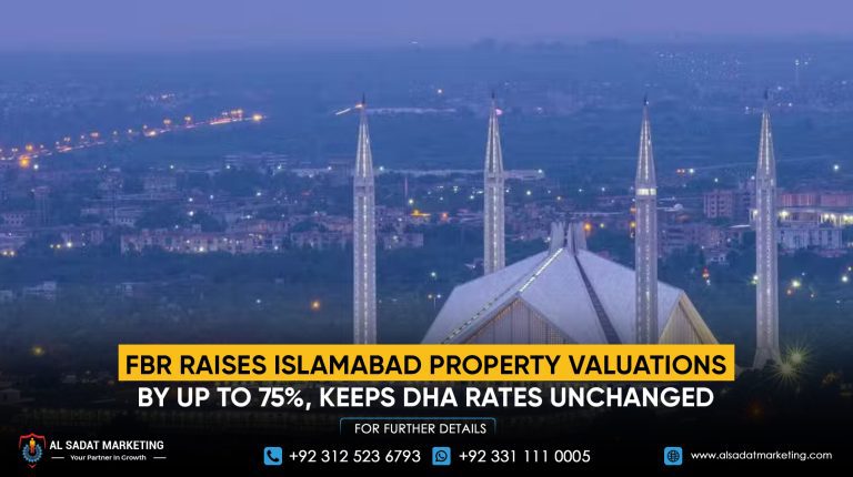 FBR Raises Islamabad Property Valuations by Up to 75%, Keeps DHA Rates Unchanged