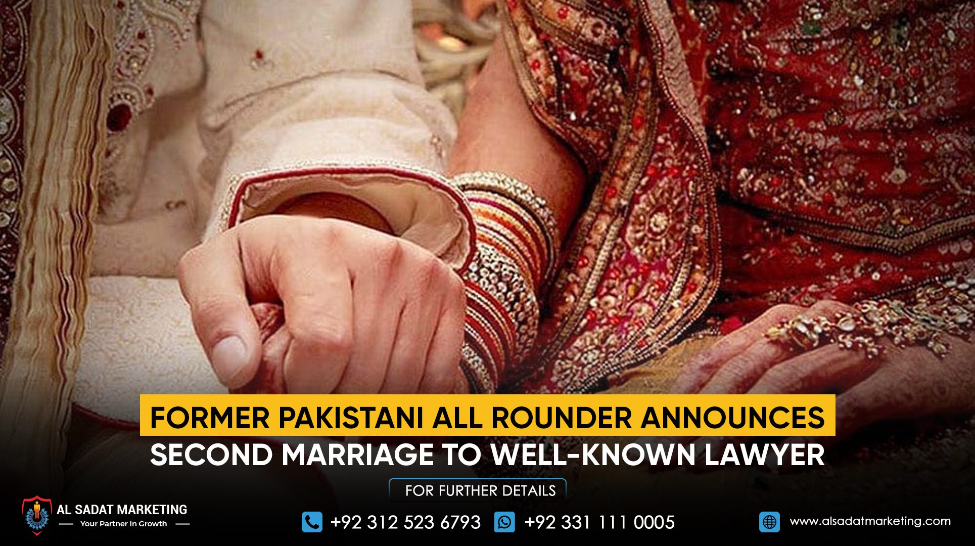 Former Pakistani All-Rounder Announces Second Marriage to Well-Known Lawyer