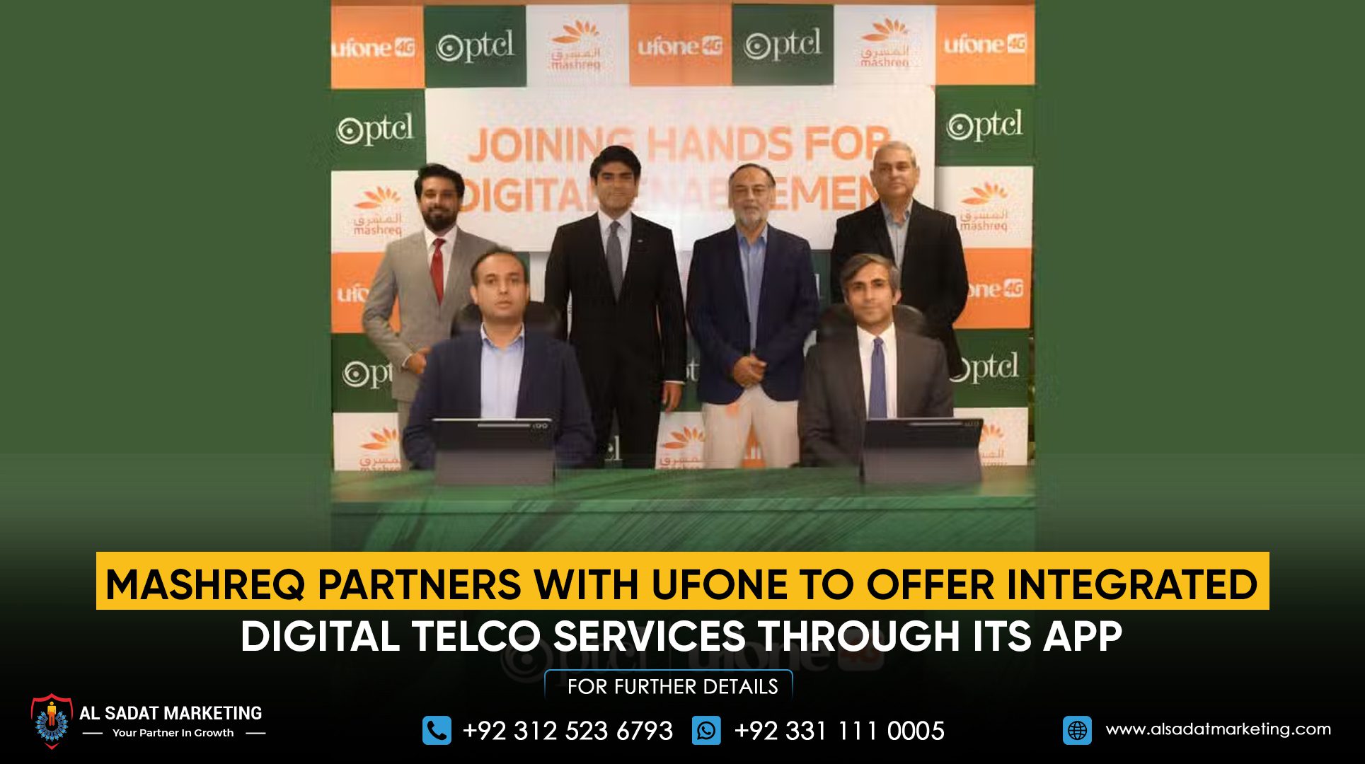 Mashreq Partners with Ufone to Offer Integrated Digital Telco Services Through Its App
