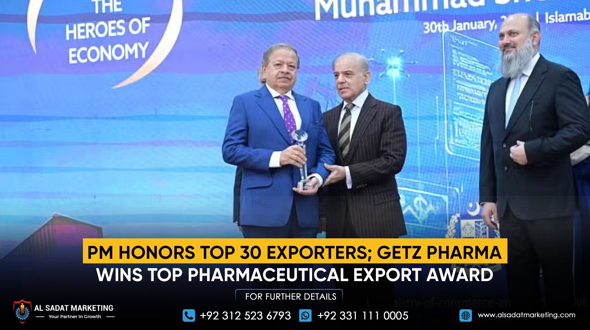 PM Honors Top 30 Exporters; Getz Pharma Wins Top Pharmaceutical Export Award