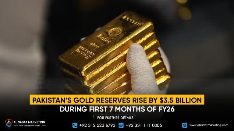 Pakistan’s Gold Reserves Rise by $3.5 Billion During First 7 Months of FY26
