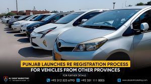 Punjab Launches Re-Registration Process for Vehicles From Other Provinces