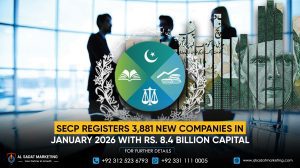SECP Registers 3,881 New Companies in January 2026 with Rs. 8.4 Billion Capital