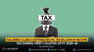 Salaried Class Contributes Rs. 315 Billion in Income Tax During First 7 Months of FY 2025–26