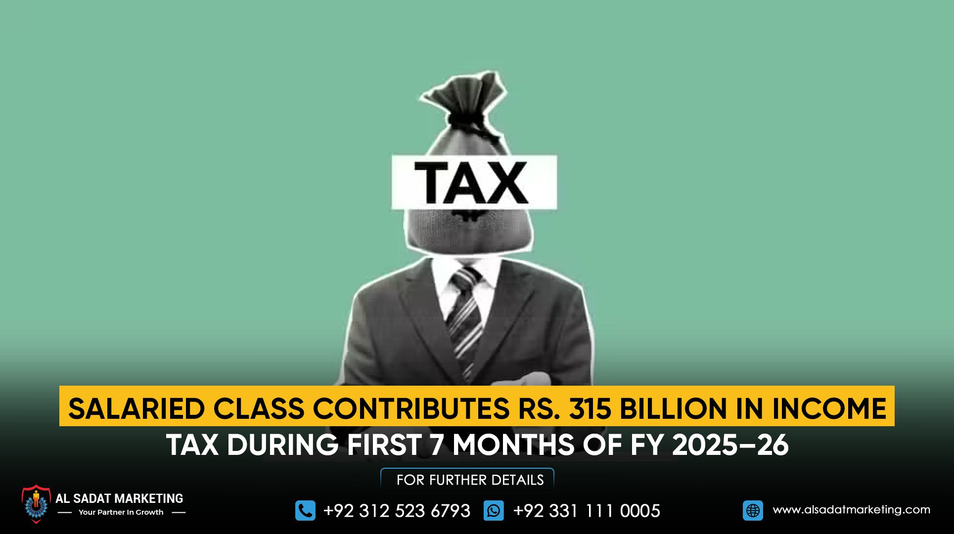 Salaried Class Contributes Rs. 315 Billion in Income Tax During First 7 Months of FY 2025–26
