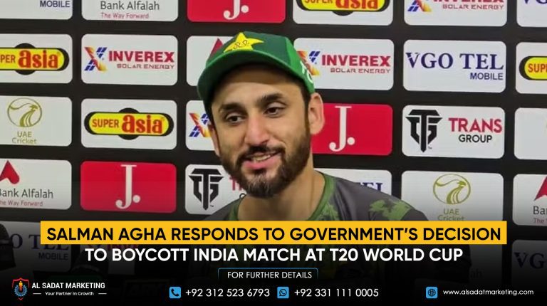 Salman Agha Responds to Government’s Decision to Boycott India Match at T20 World Cup
