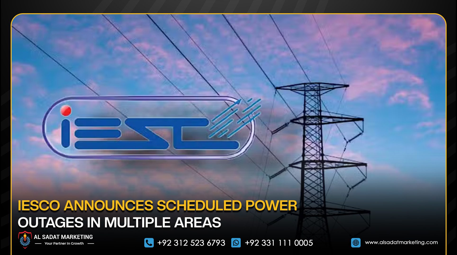 IESCO Announces Scheduled Power Outages in Multiple Areas