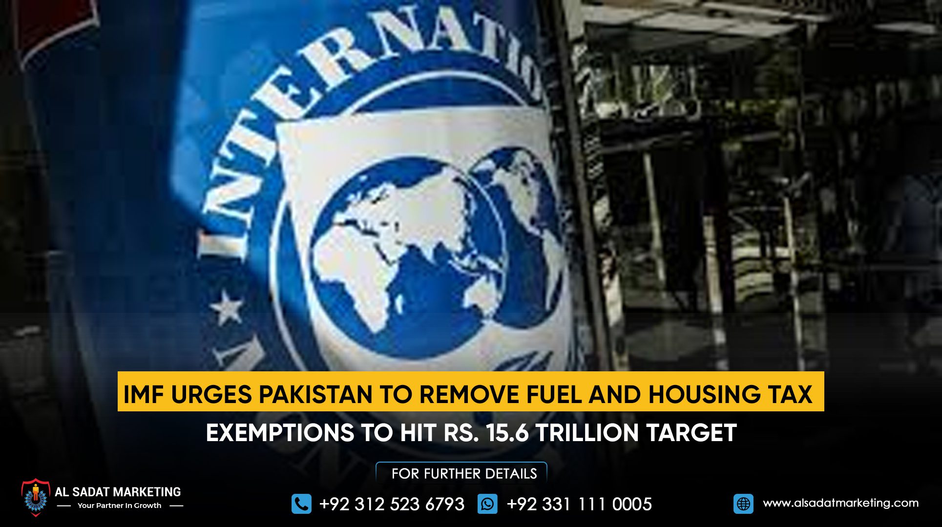 IMF Urges Pakistan to Remove Fuel and Housing Tax Exemptions to Hit Rs. 15.6 Trillion Target