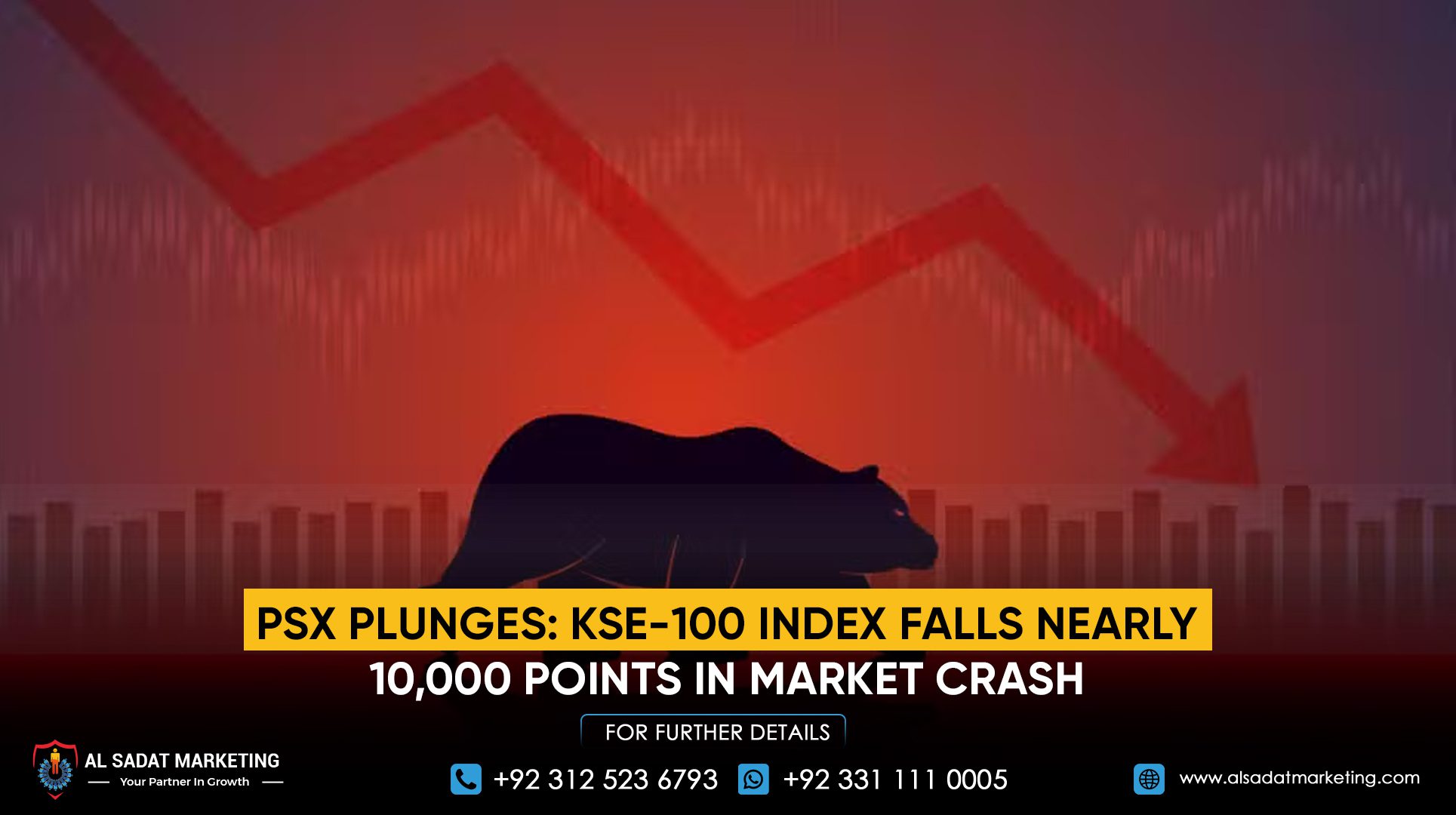 PSX Plunges: KSE-100 Index Falls Nearly 10,000 Points in Market Crash