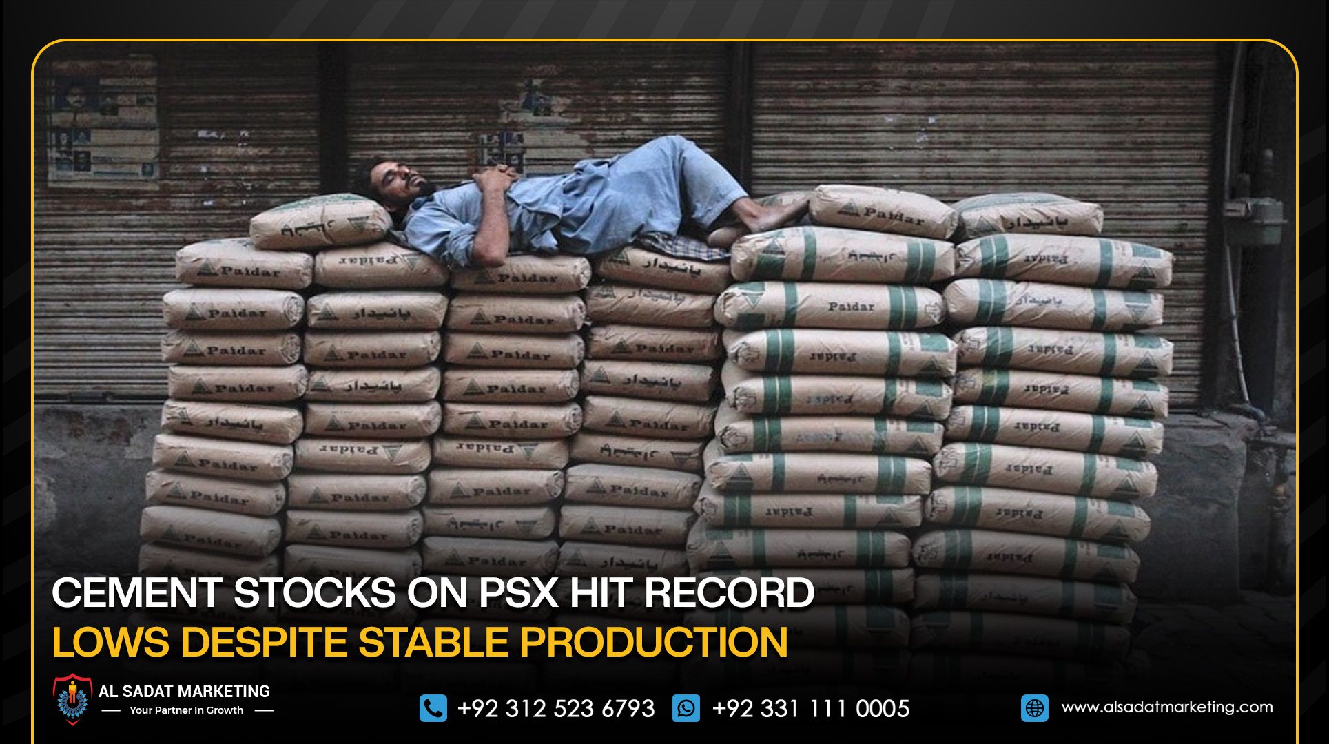 Cement Stocks on PSX Hit Record Lows Despite Stable Production