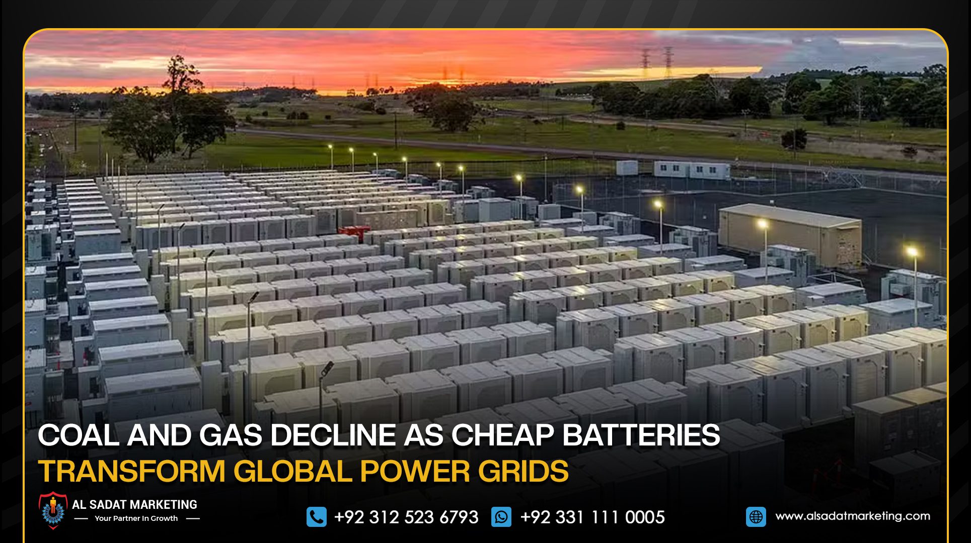 Coal and Gas Decline as Cheap Batteries Transform Global Power Grids