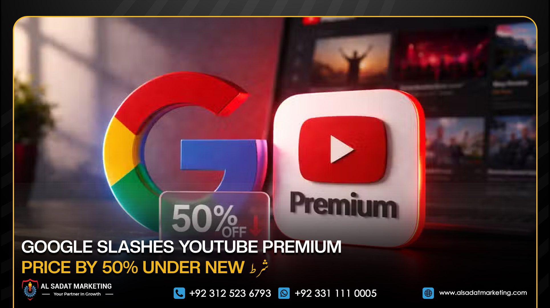 Google Slashes YouTube Premium Price by 50% Under New Condition