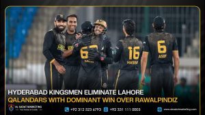 Hyderabad Kingsmen Eliminate Lahore Qalandars with Dominant Win Over RawalPindiz