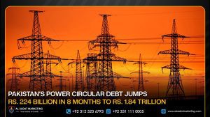 Pakistan’s Power Circular Debt Jumps Rs. 224 Billion in 8 Months to Rs. 1.84 Trillion