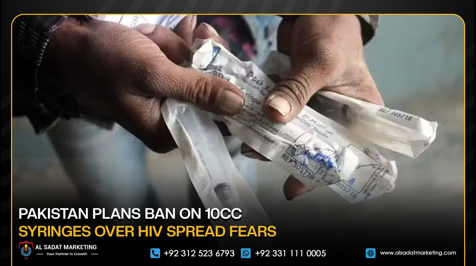 Pakistan Plans Ban on 10cc Syringes Over HIV Spread Fears