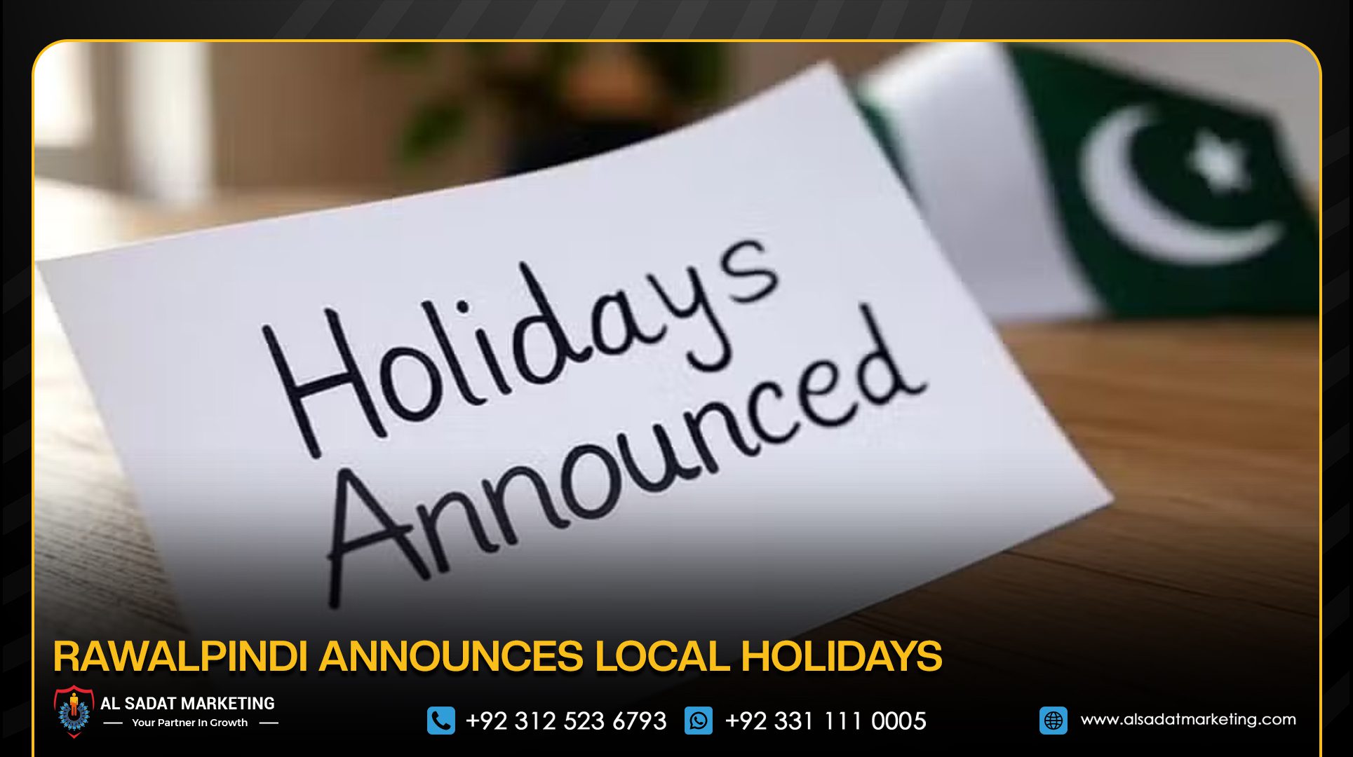 Rawalpindi Announces Local Holidays