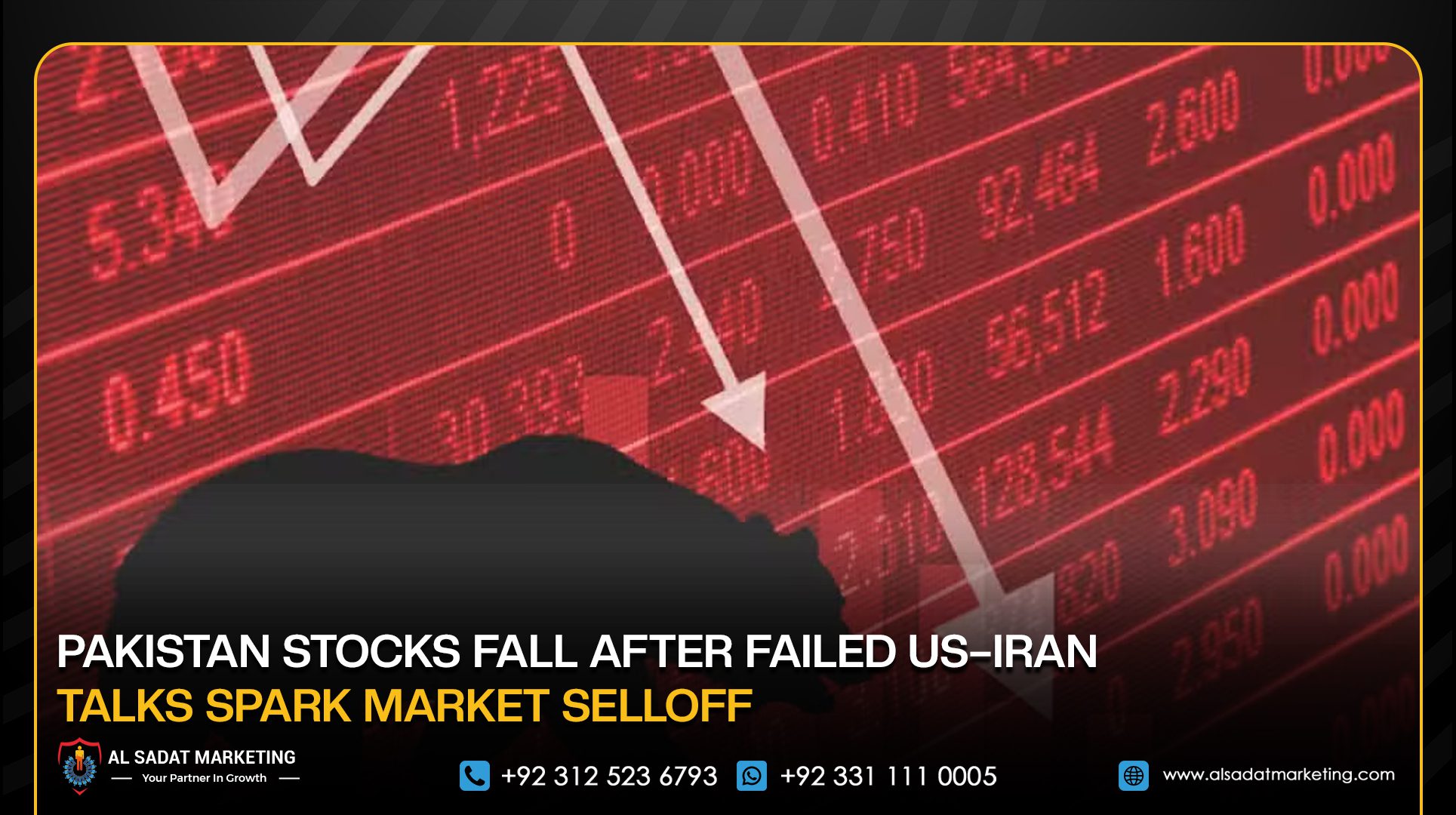 Pakistan Stocks Fall After Failed US–Iran Talks Spark Market Selloff