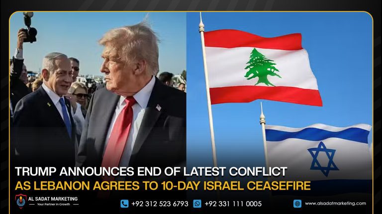Trump Announces End of Latest Conflict as Lebanon Agrees to 10-Day Israel Ceasefire