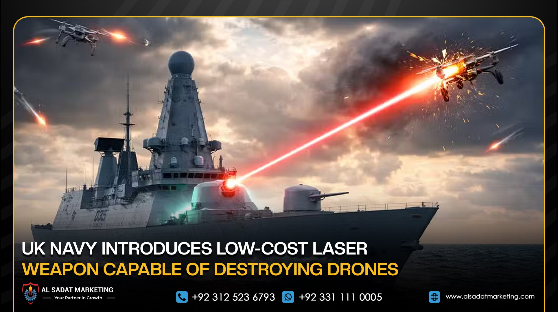 UK Navy Introduces Low-Cost Laser Weapon Capable of Destroying Drones