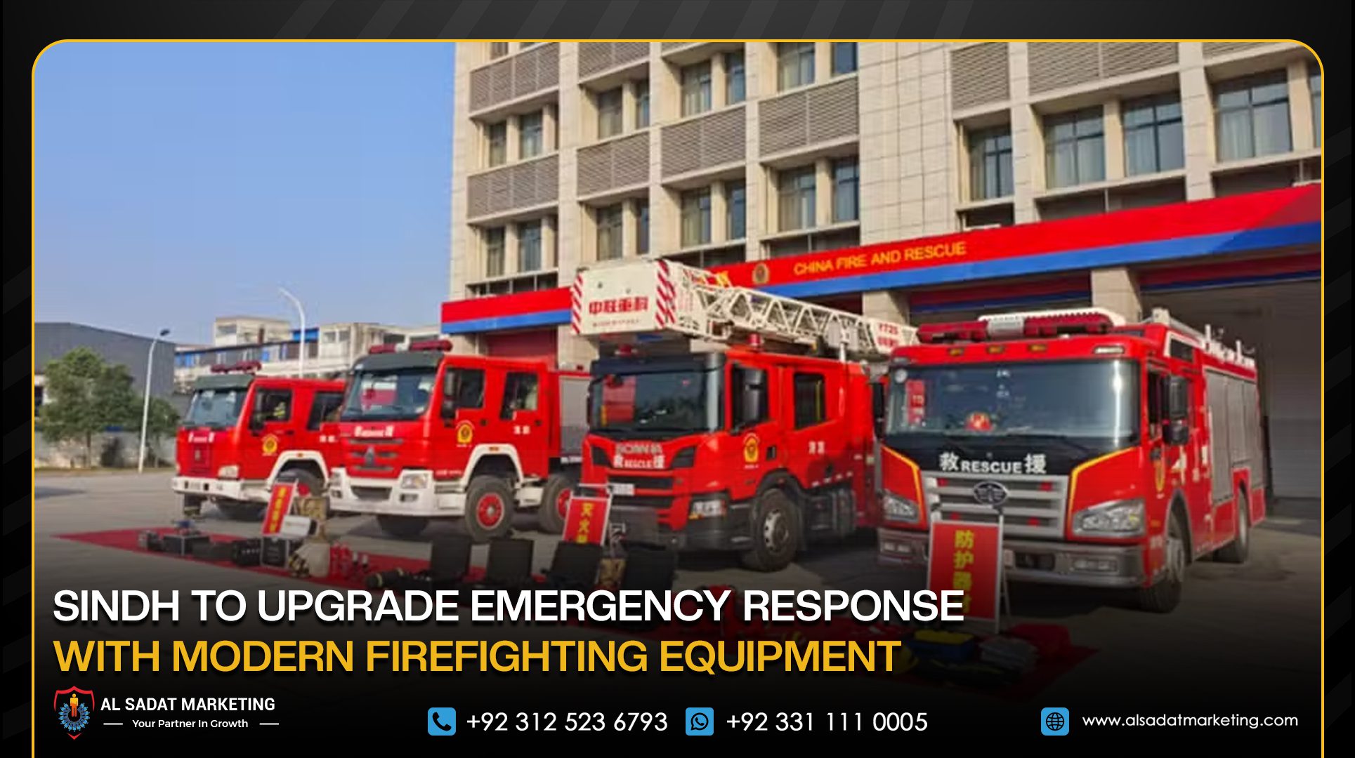 Sindh to Upgrade Emergency Response with Modern Firefighting Equipment