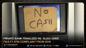 Private Bank Penalized Rs. 15,000 Over Faulty ATM Complaint From 2019