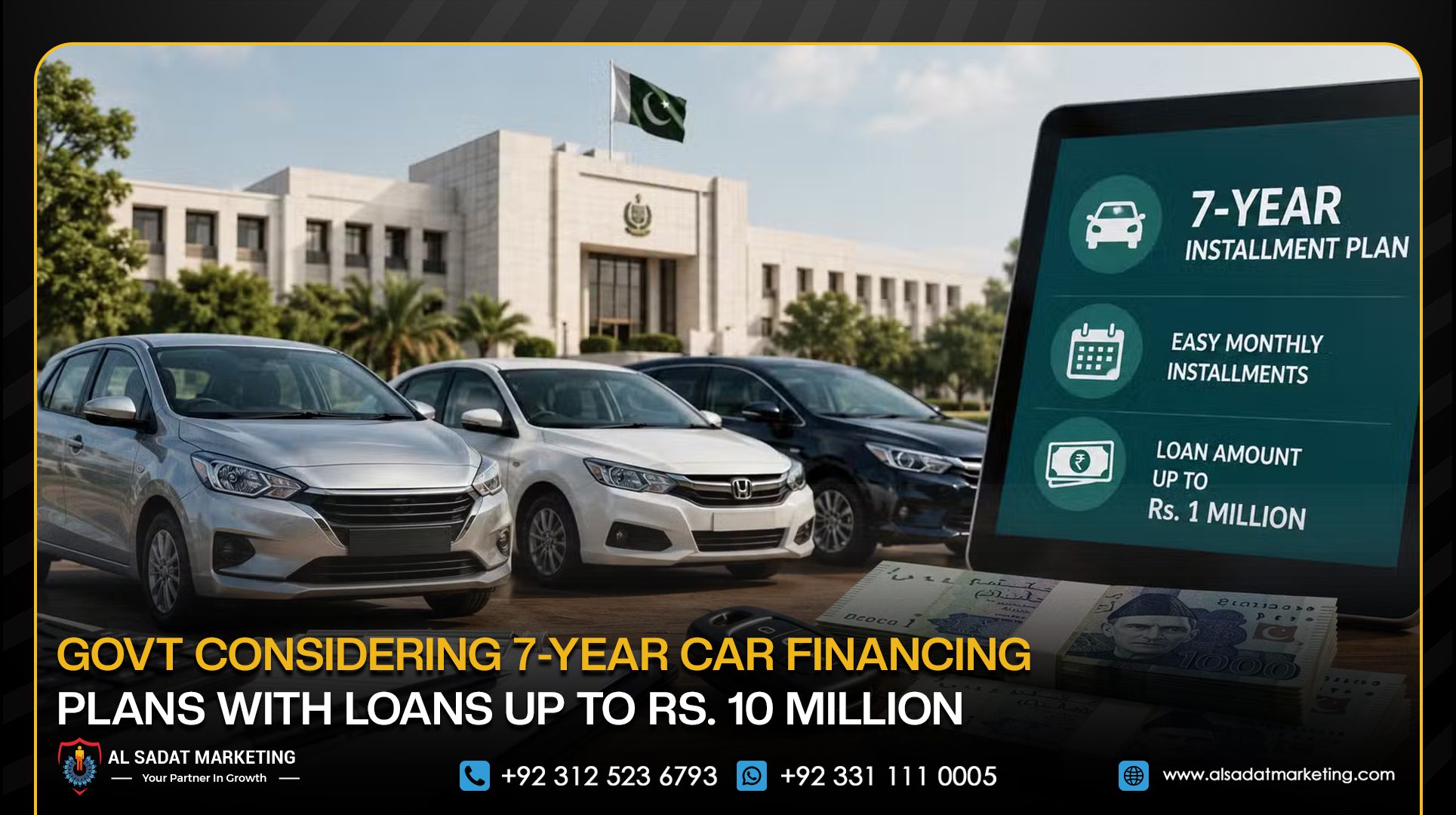 Govt Considering 7-Year Car Financing Plans With Loans Up to Rs. 10 Million