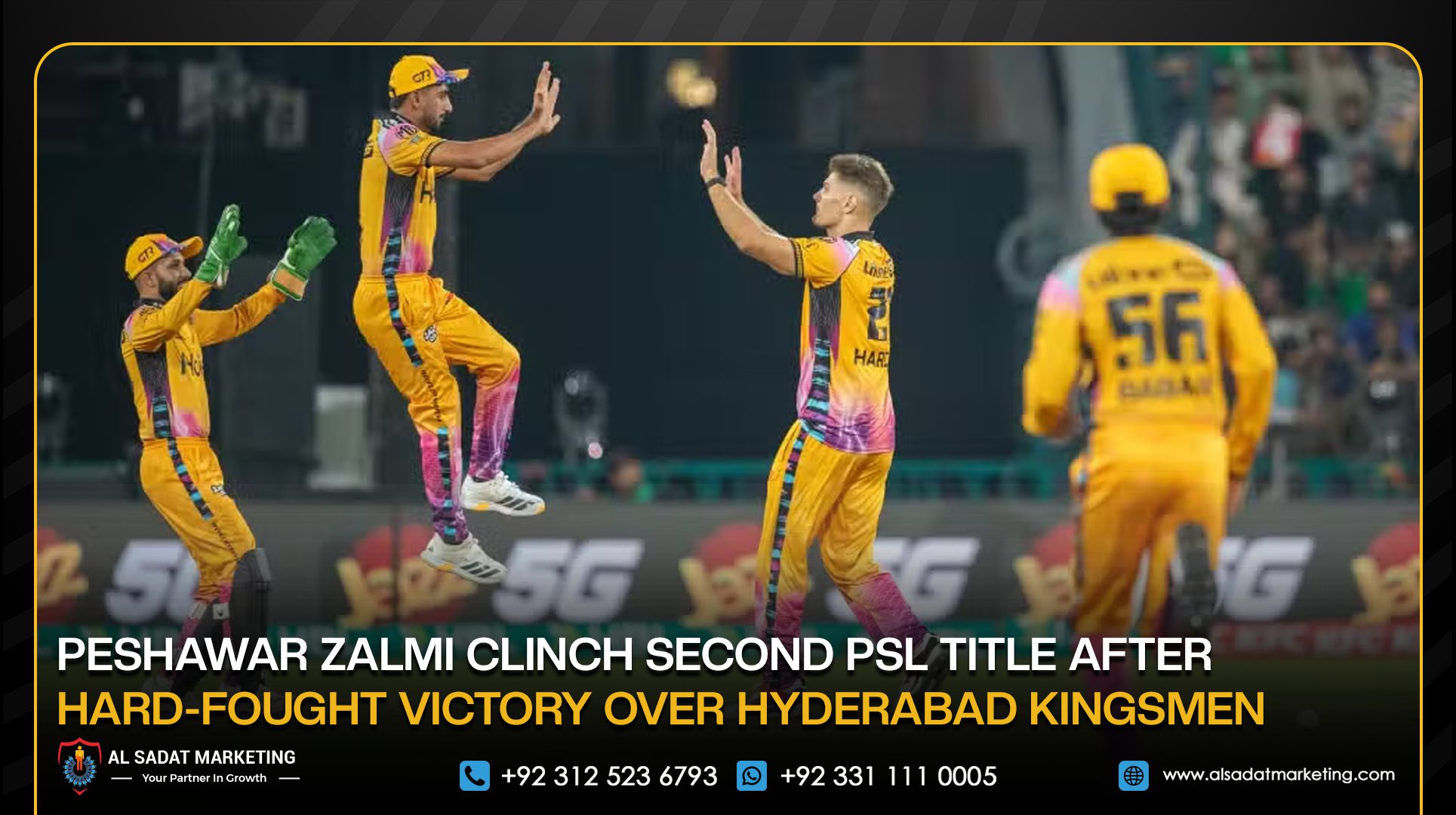 Peshawar Zalmi Clinch Second PSL Title After Hard-Fought Victory Over Hyderabad Kingsmen