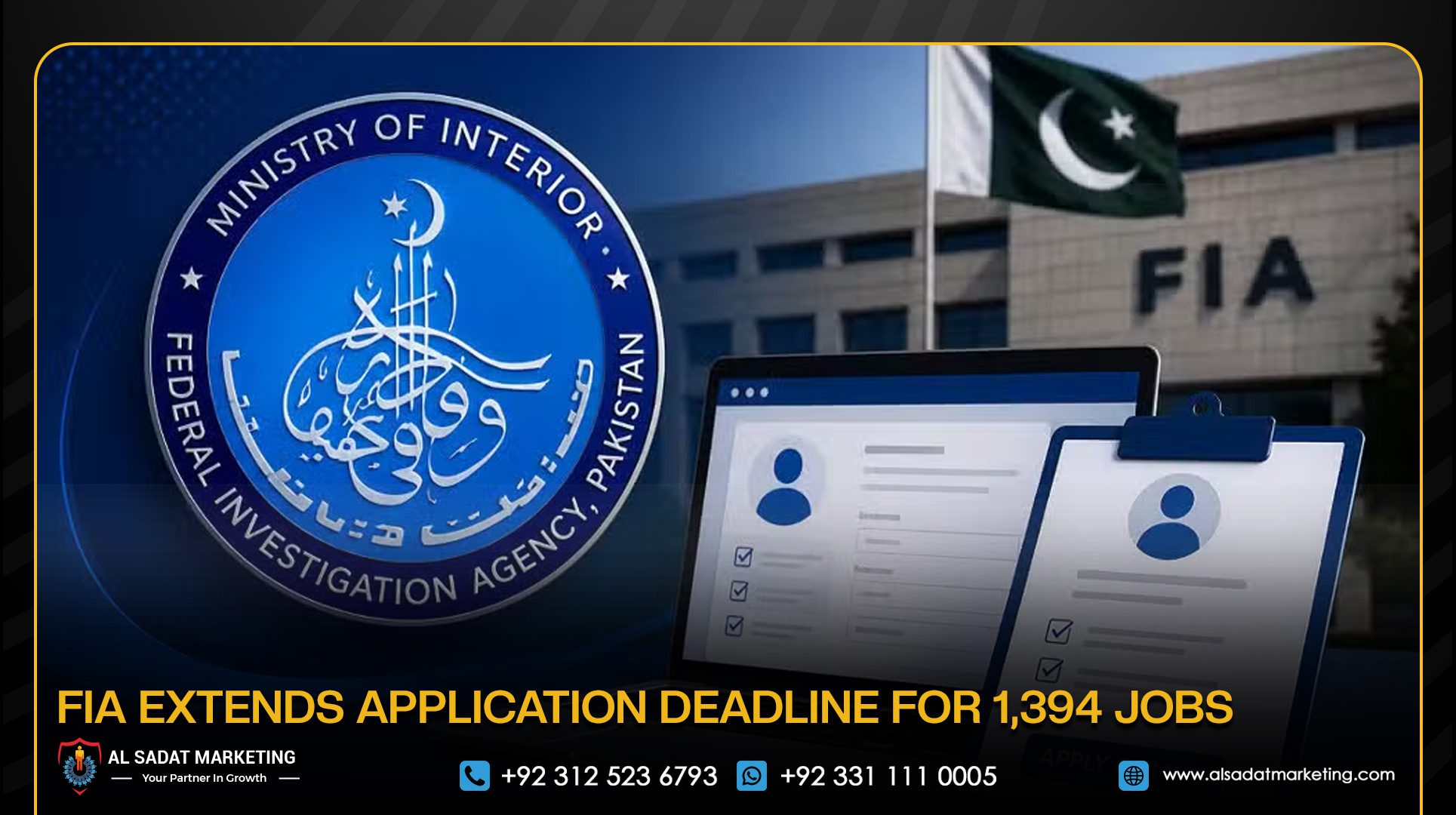 FIA Extends Application Deadline for 1,394 Jobs 
