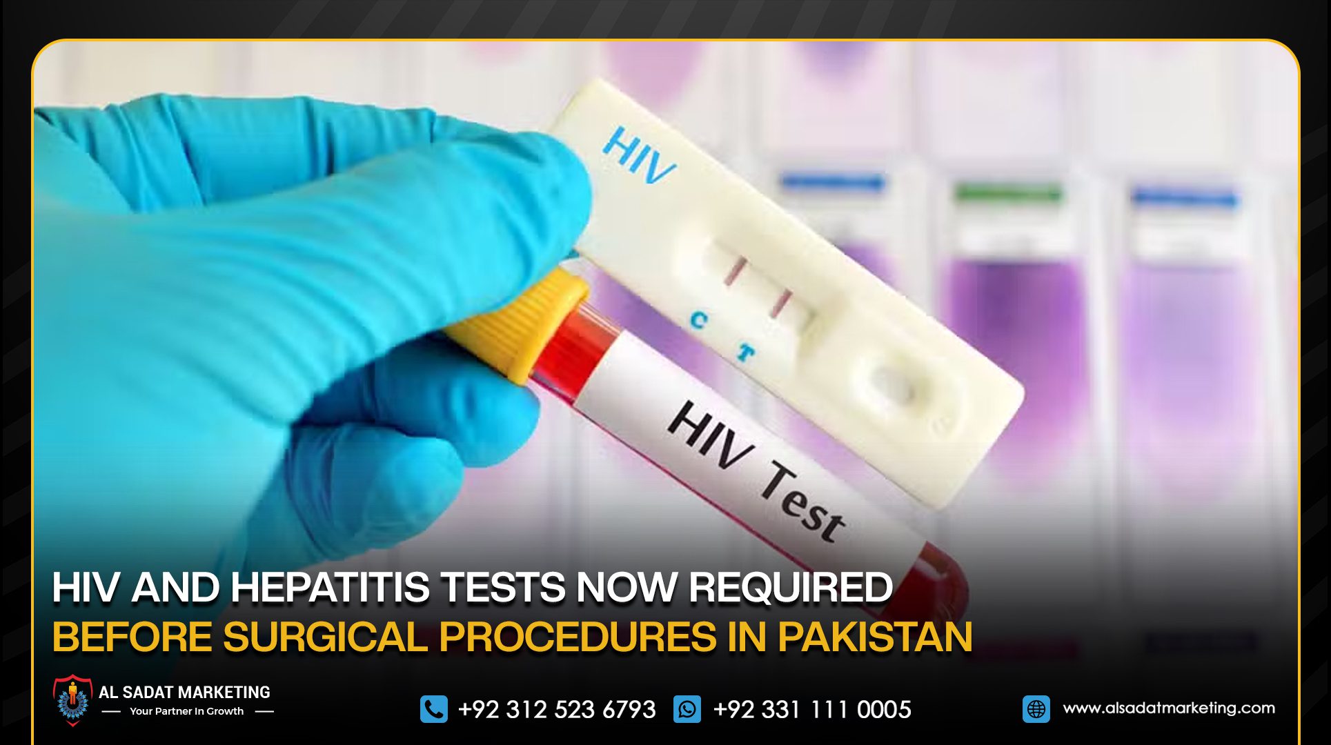 HIV and Hepatitis Tests Now Required Before Surgical Procedures in Pakistan