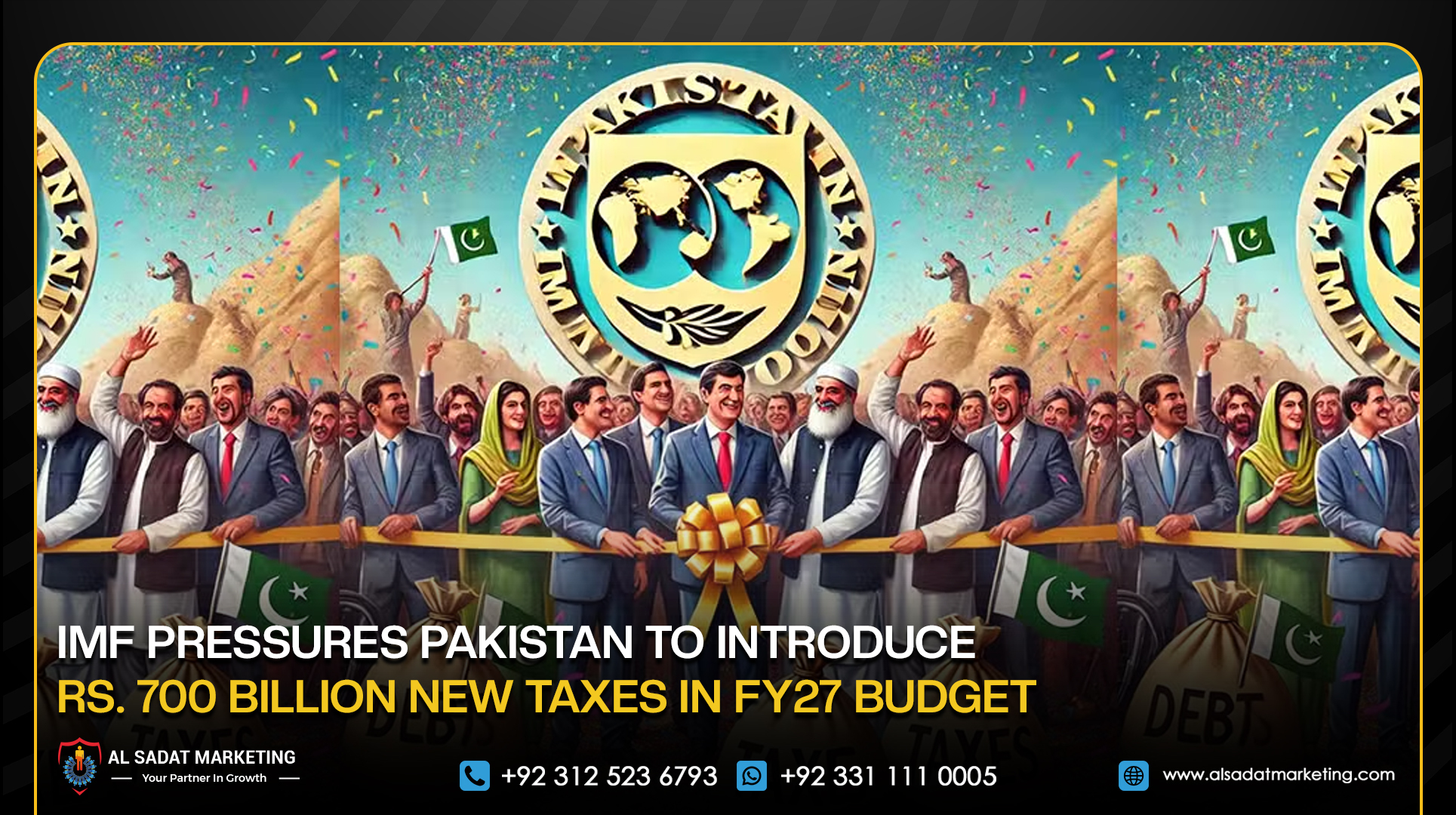 IMF Pressures Pakistan to Introduce Rs. 700 Billion New Taxes in FY27 Budget
