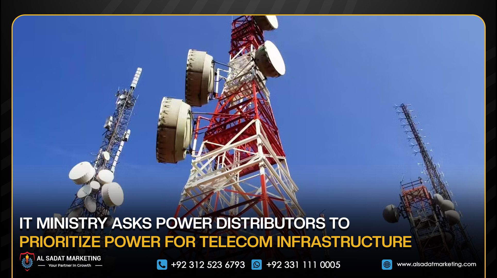 IT Ministry Asks Power Distributors to Prioritize Power for Telecom Infrastructure