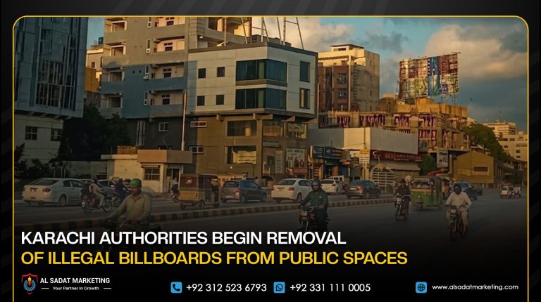 Karachi Authorities Begin Removal of Illegal Billboards From Public Spaces
