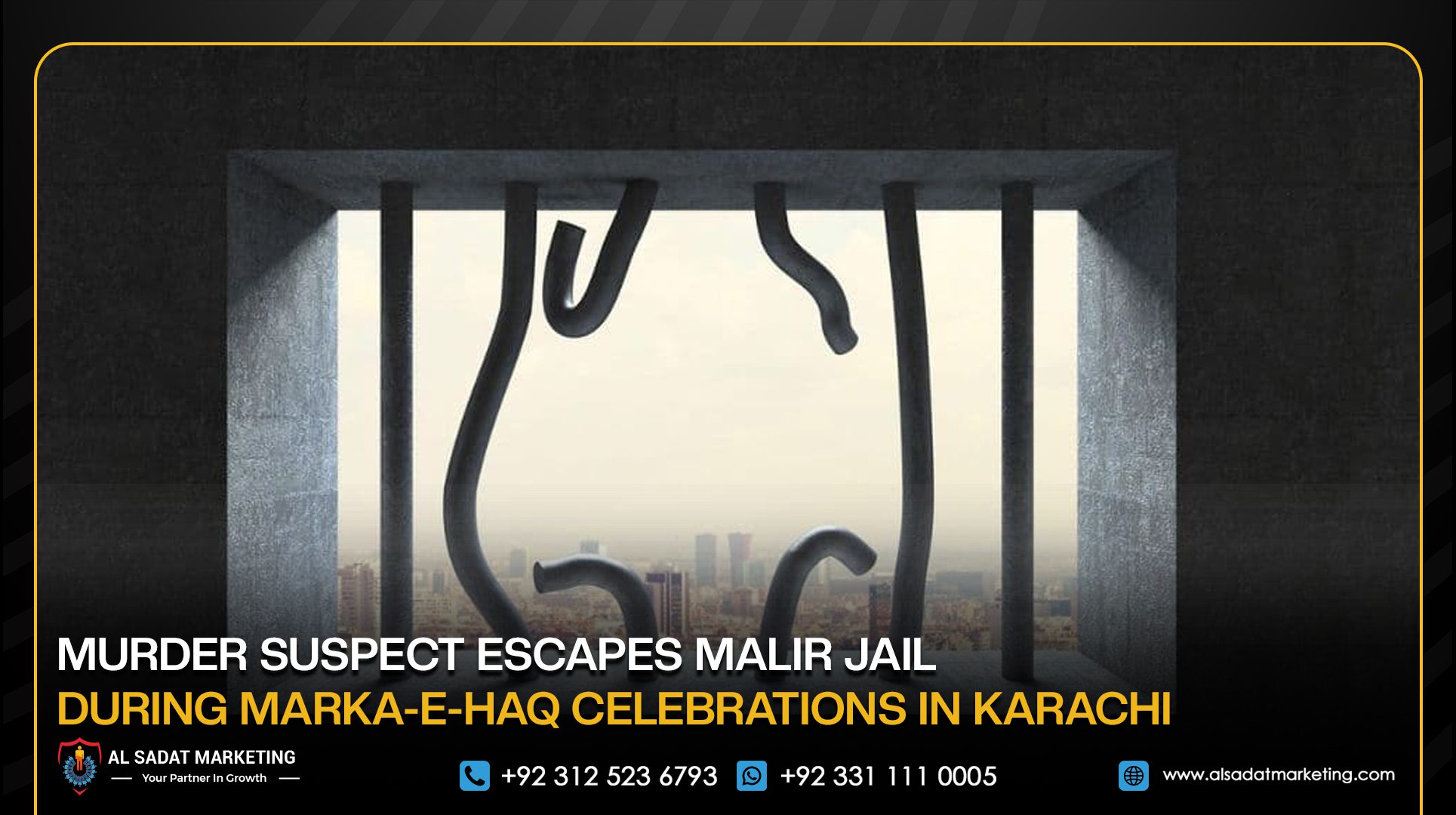 Murder Suspect Escapes Malir Jail During Marka-e-Haq Celebrations in Karachi