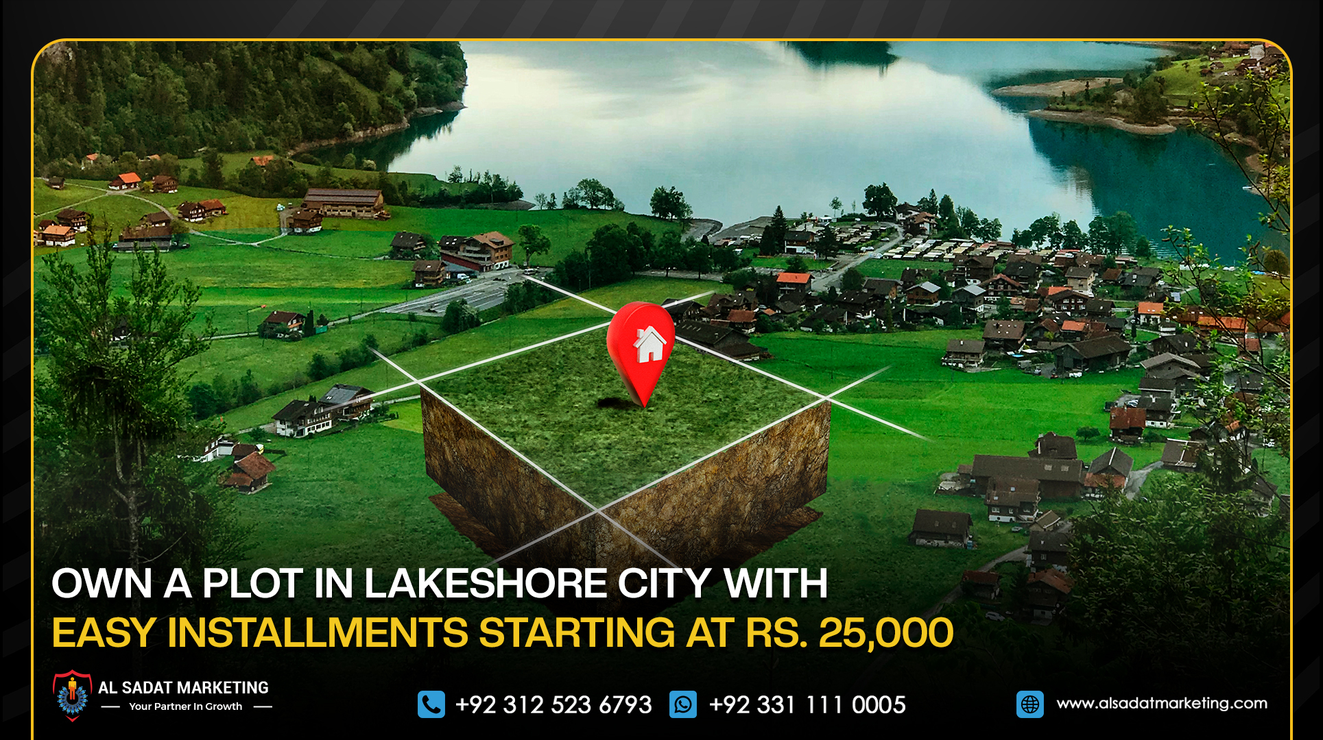 Own a Plot in Lakeshore City With Easy Installments Starting at Rs. 25,000