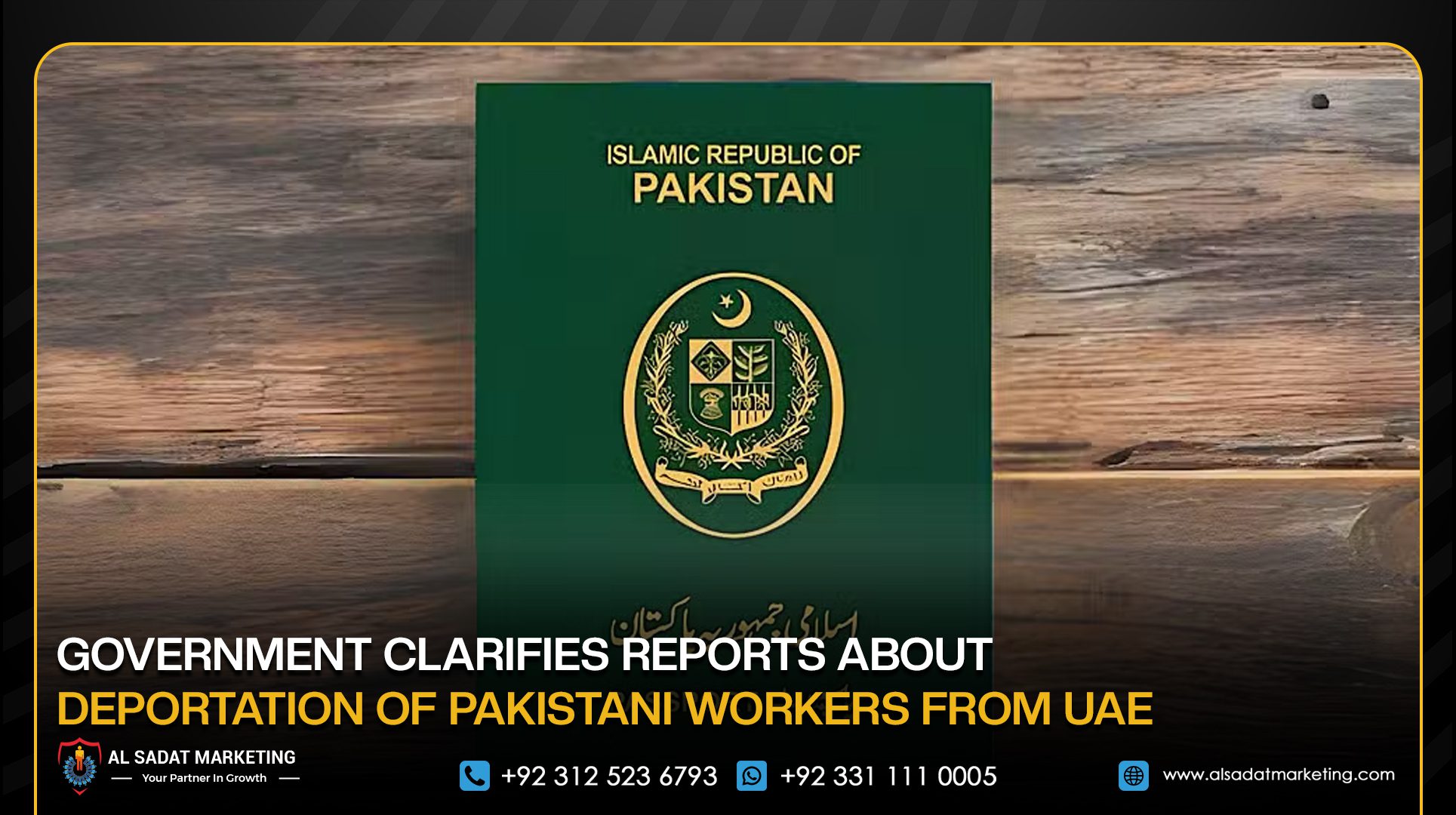 Government Clarifies Reports About Deportation of Pakistani Workers From UAE