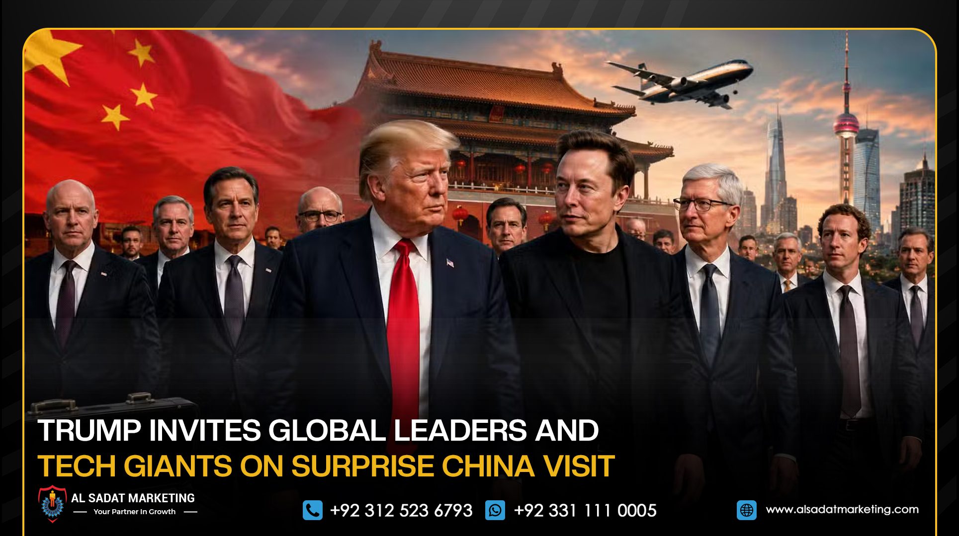 Trump Invites Global Leaders and Tech Giants on Surprise China Visit
