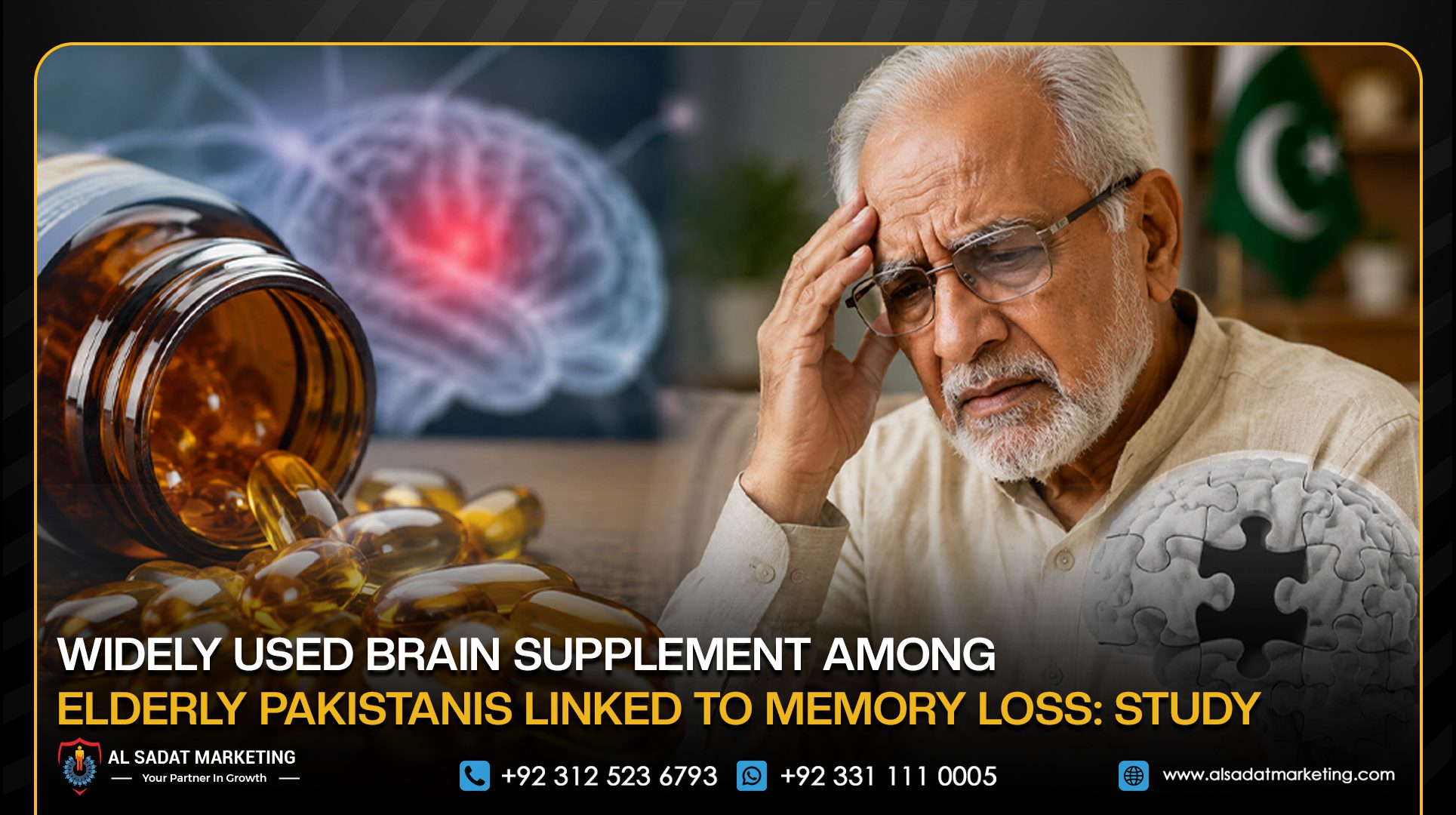 Widely Used Brain Supplement Among Elderly Pakistanis Linked to Memory Loss: Study