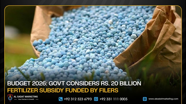 Budget 2026: Govt Considers Rs. 20 Billion Fertilizer Subsidy Funded by Filers