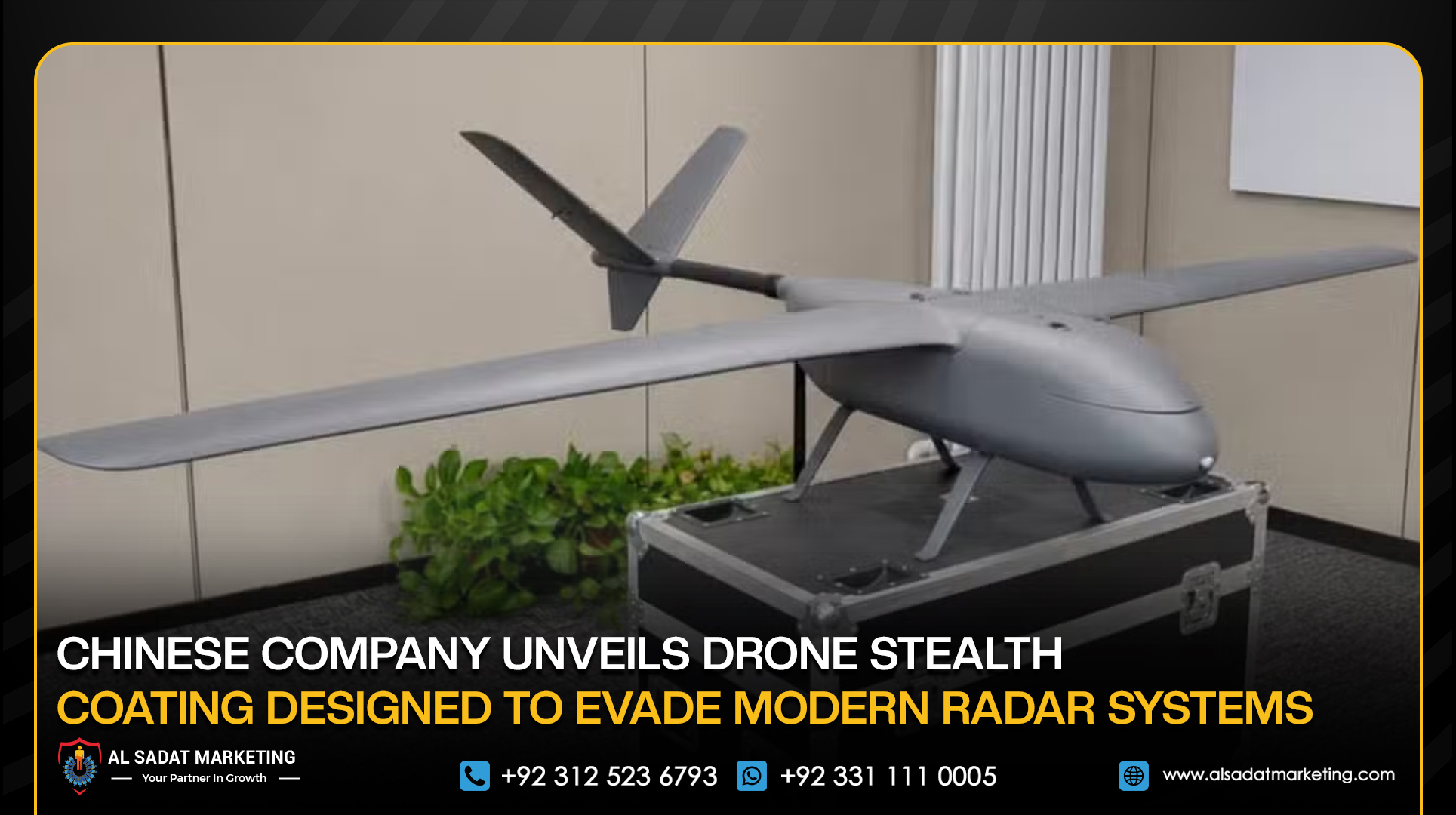 Chinese Company Unveils Drone Stealth Coating Designed to Evade Modern Radar Systems