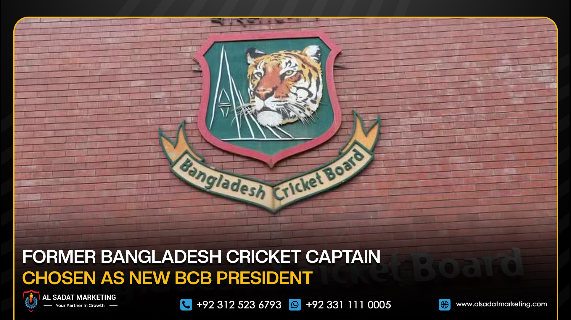 Former Bangladesh Cricket Captain Chosen as New BCB President