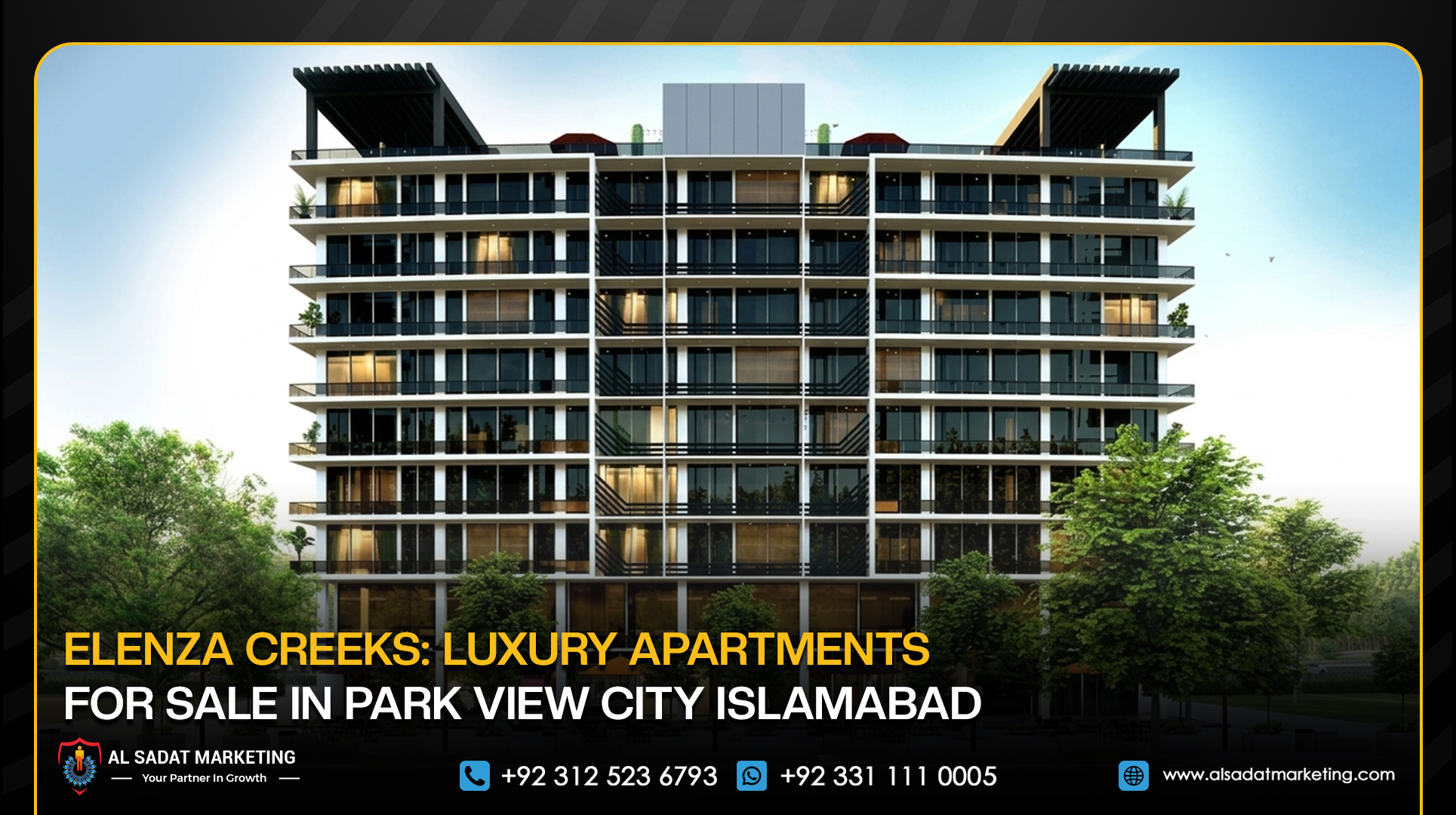 Elenza Creeks: Luxury Apartments for Sale in Park View City Islamabad