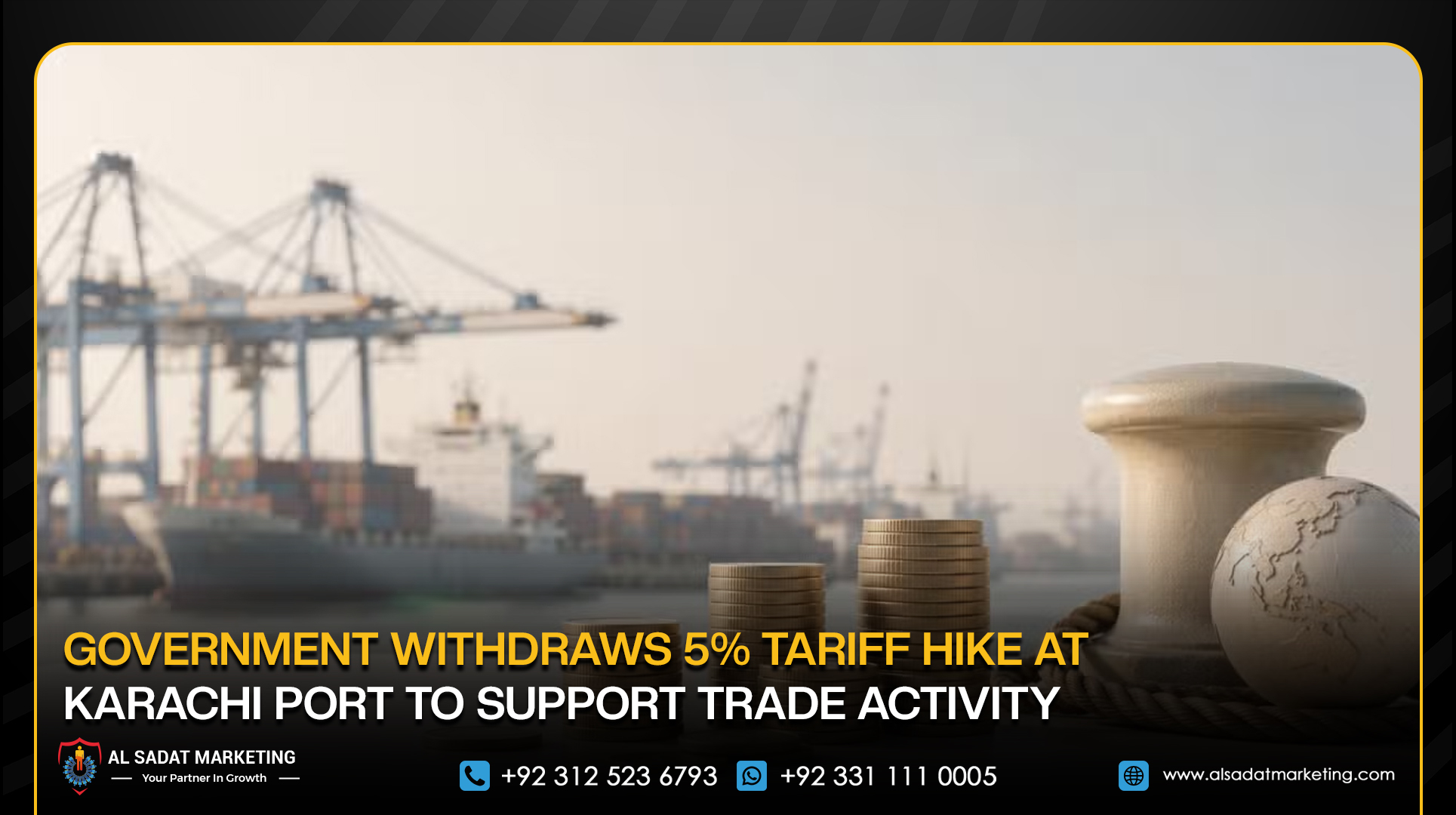 Government Withdraws 5% Tariff Hike at Karachi Port to Support Trade Activity
