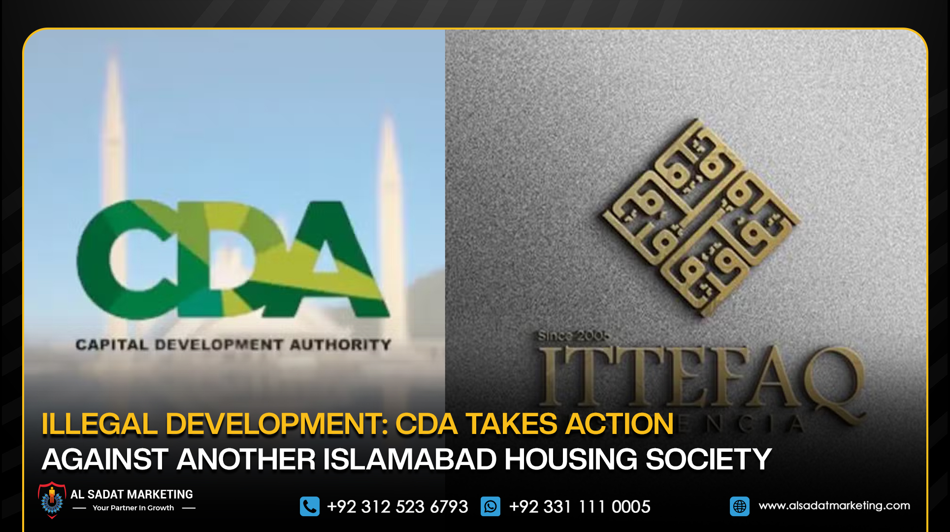 Illegal Development: CDA Takes Action Against Another Islamabad Housing Society