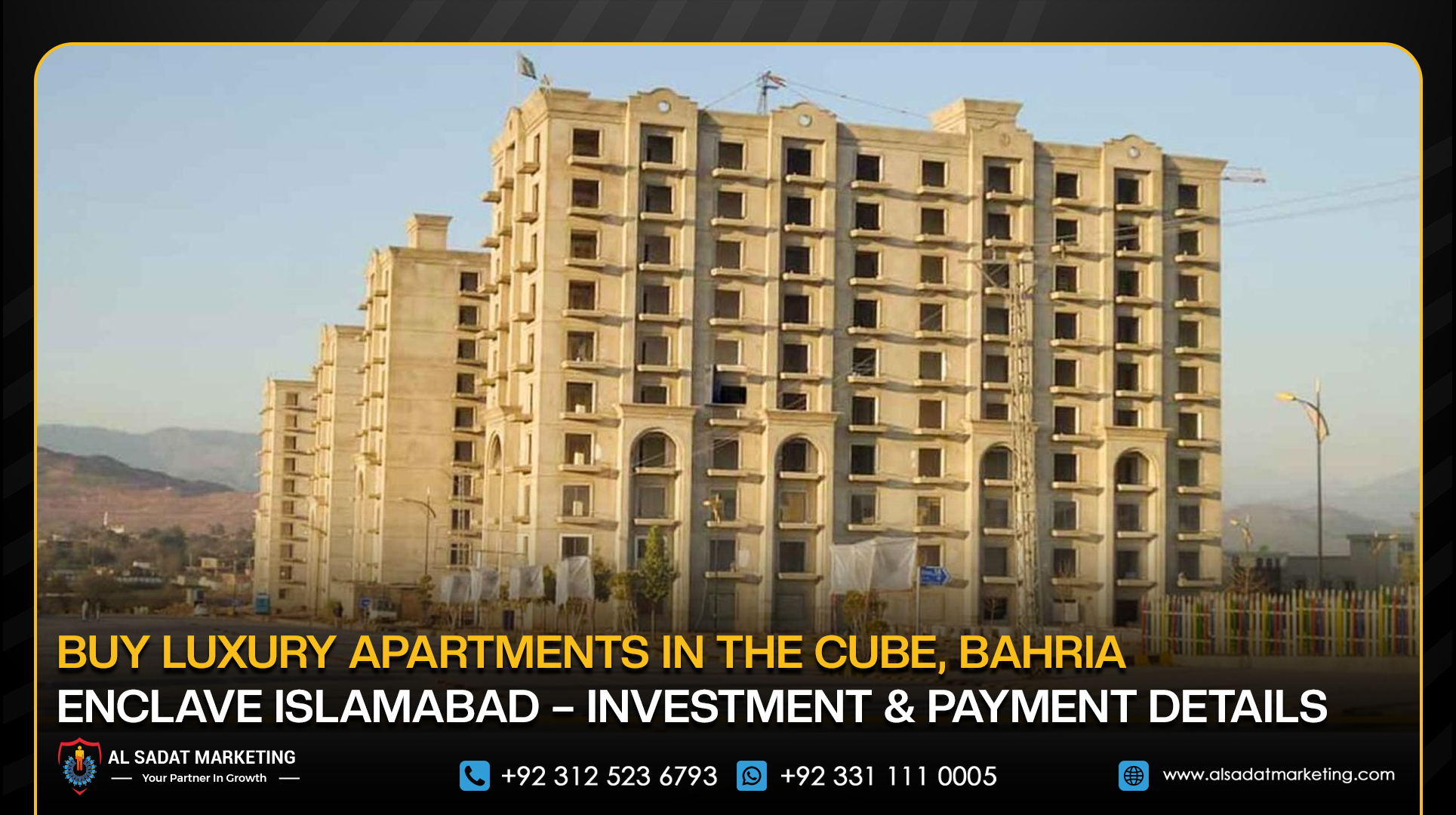 Buy Luxury Apartments in The Cube, Bahria Enclave Islamabad – Investment & Payment Details